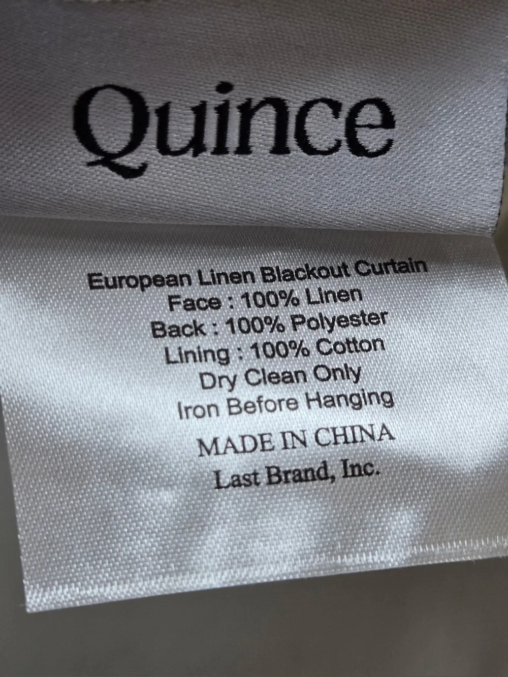 QUINCE Set Of 2 48x84 European Linen True Blackout Curtains Cream 0512